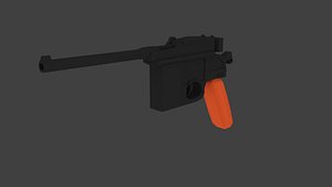 3D mauser c-96 broomstick machine