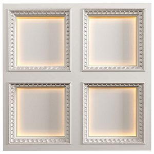 Modern coffered illuminated ceiling