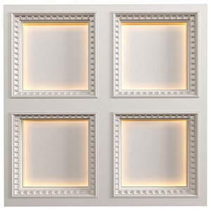 Modern coffered illuminated ceiling