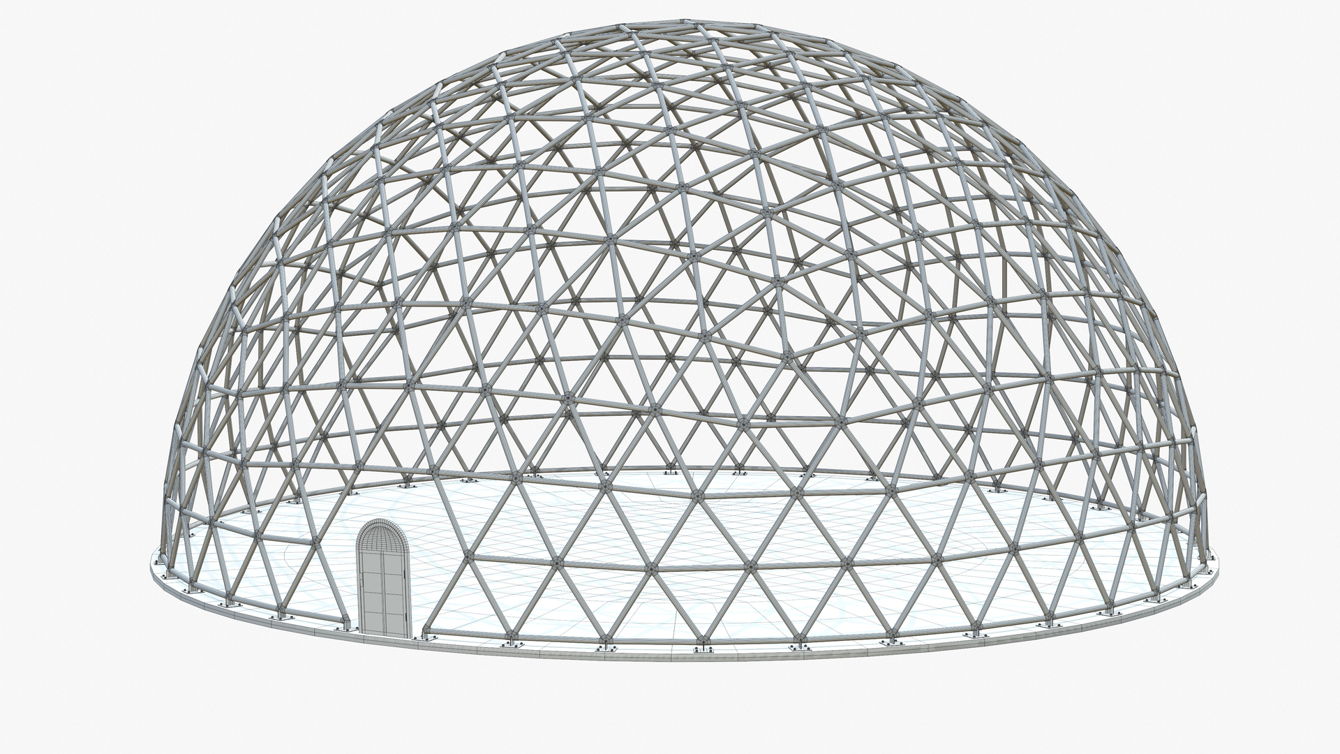 3D Geodesic Dome With Door - TurboSquid 1897979