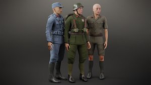 3D Chinese Soldiers Pack