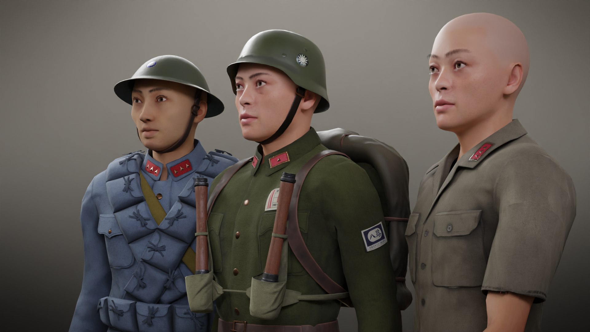 3D Chinese Soldiers Pack https://p.turbosquid.com/ts-thumb/rp/jNWFEk/jP/16/png/1751013595/1920x1080/fit_q87/77fa0a42dea502ace199e837ec57d9e319b7a796/16.jpg
