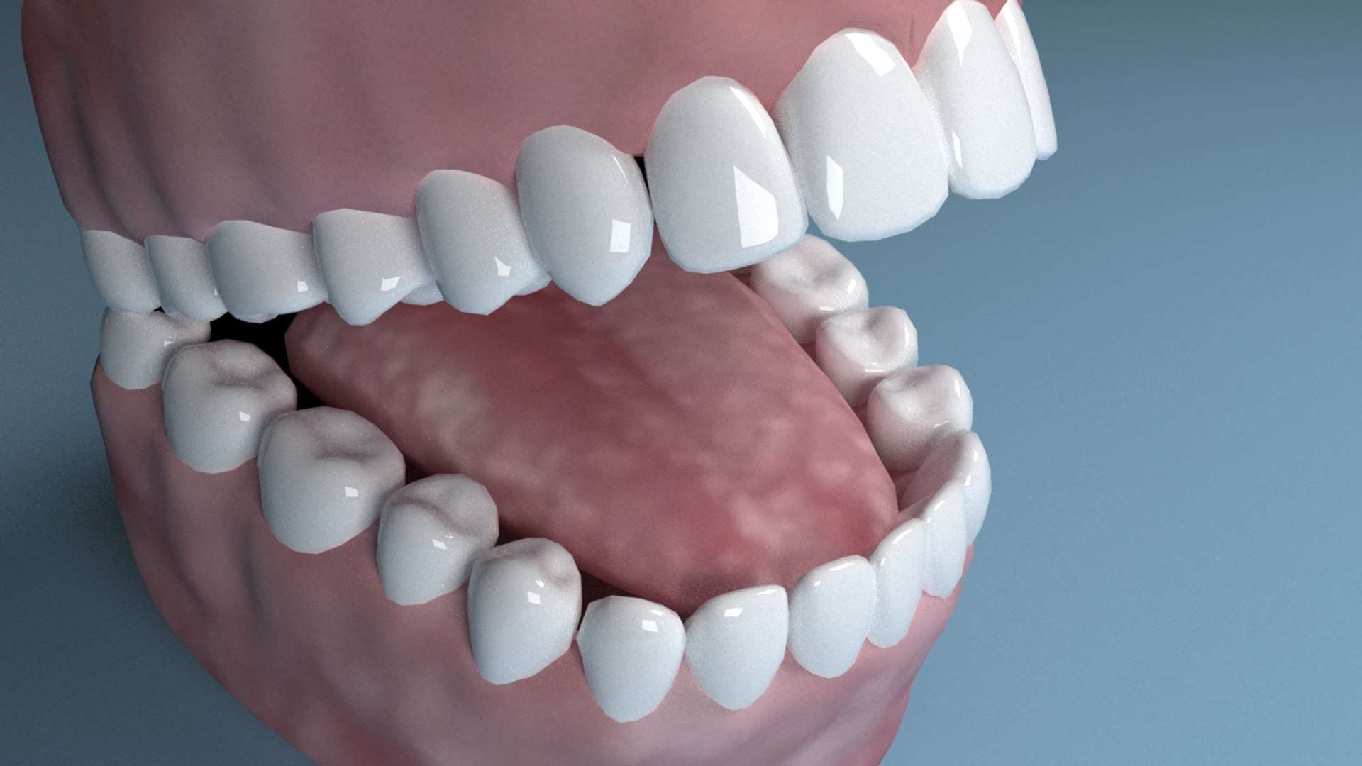 Teeth Tongue Mouth Interior 3D - TurboSquid 1230613