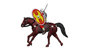 Roman cavalry 4 3D print model 3D model