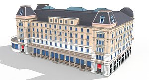 zurich corner building bellevueplatz-5 3D