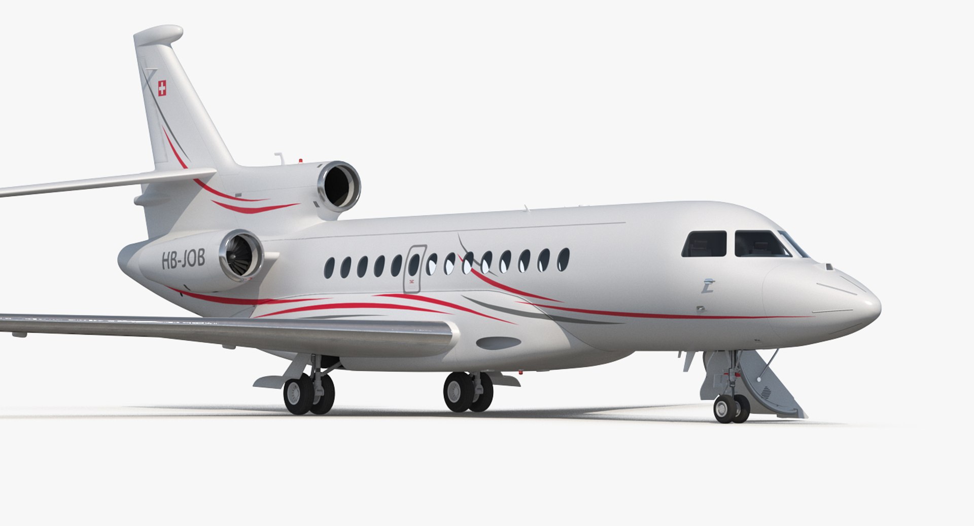Dassault Falcon 7X 3D Model 3D model preview