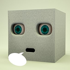 face rigged cube 3D model