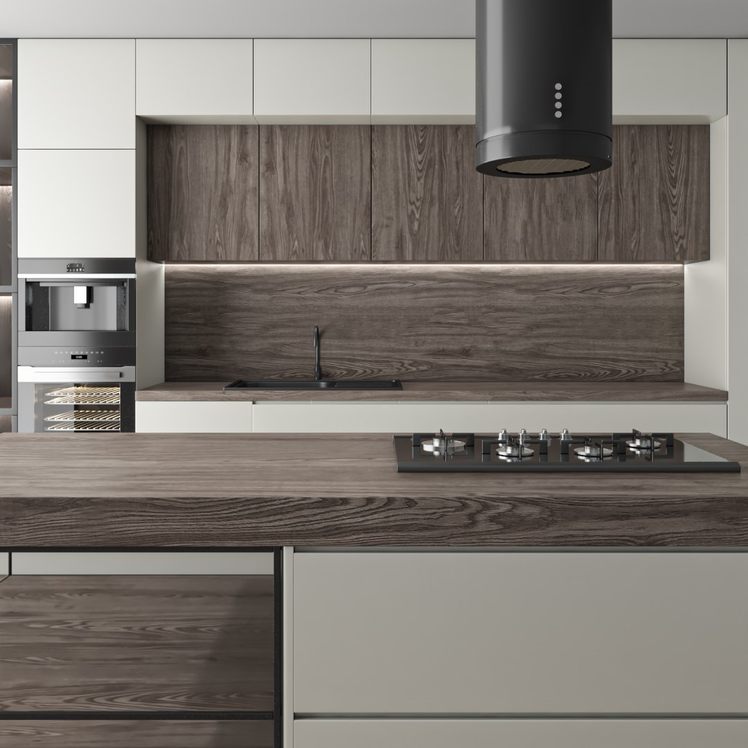 Contemporary Kitchen 25 3D Model - TurboSquid 2299656