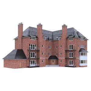 english brick building 3D model