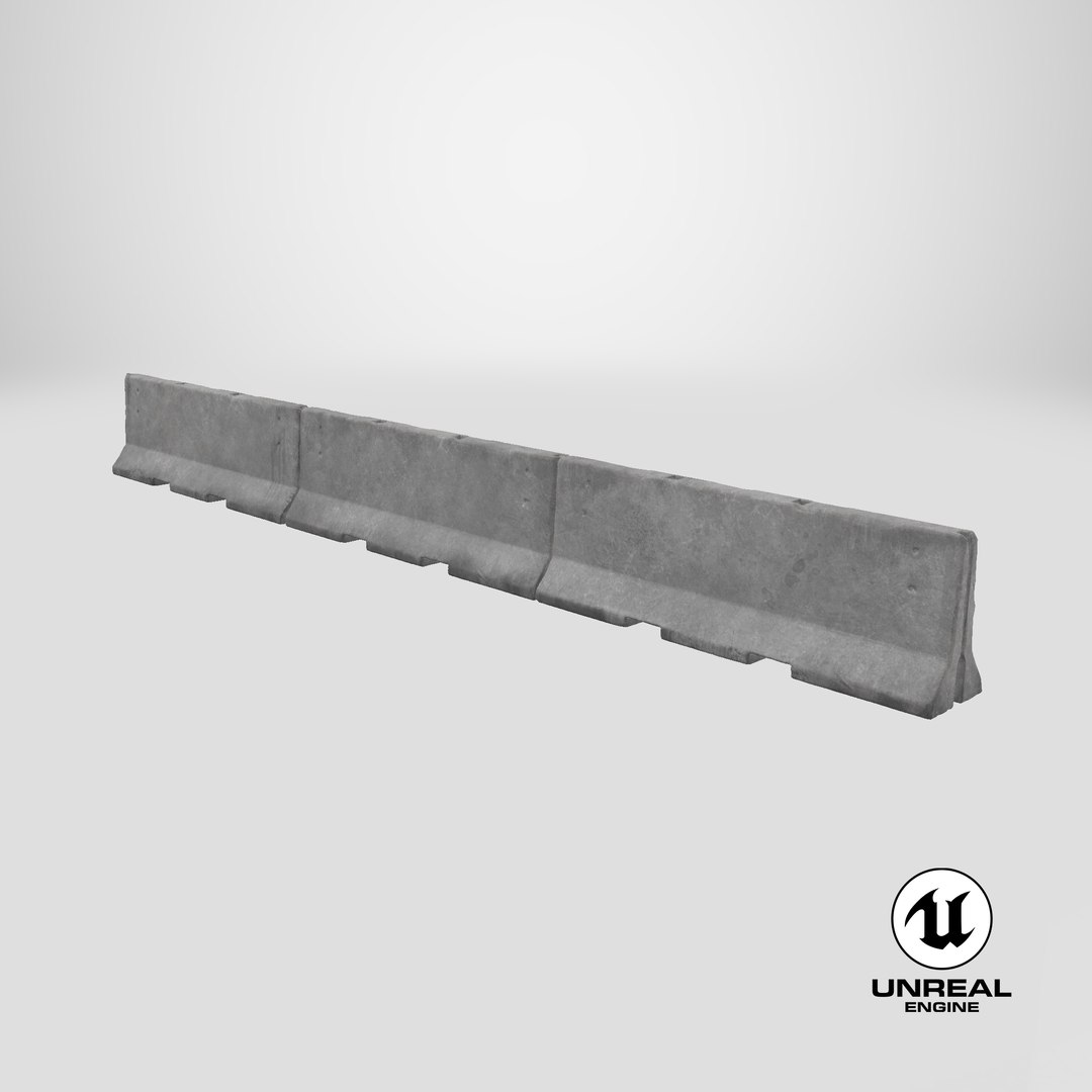 3D concrete barrier v1 https://p.turbosquid.com/ts-thumb/rq/AK1xzM/kB/stemcell_unreal_render/png/1712164320/1920x1080/fit_q87/5a6f9e50d6ea55b8b0398988eb1792eda6a5e91b/stemcell_unreal_render.jpg