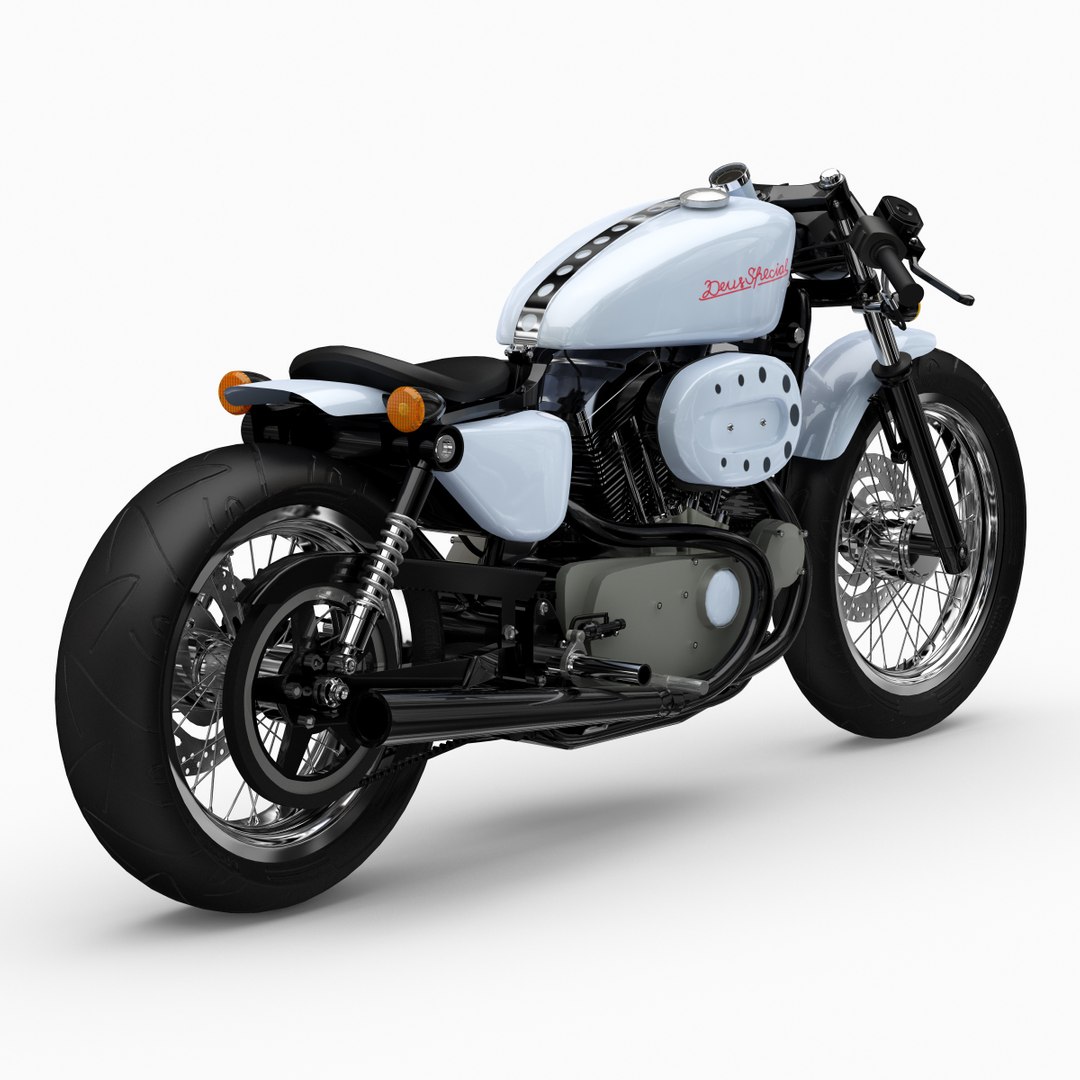 3d Custom Chopper Motorcycle