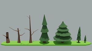 3D trees asset