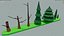 3D trees asset