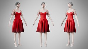 Dress 09 Alabama Crimson model