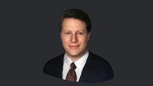 3D Al Gore- Realistic bust head ready
