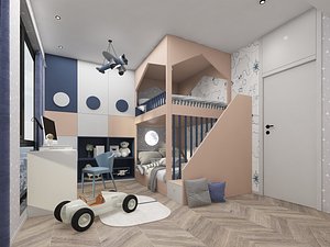 Kids Bedroom - Children Bedroom - 42 3D model