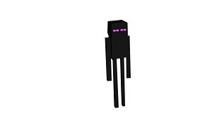 Enderman minecraft Baby 3D Model in Alien 3DExport