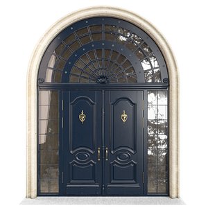 Entrance classic door 61 3D model