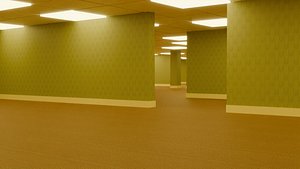 Backrooms Environment Kit Modular Animated