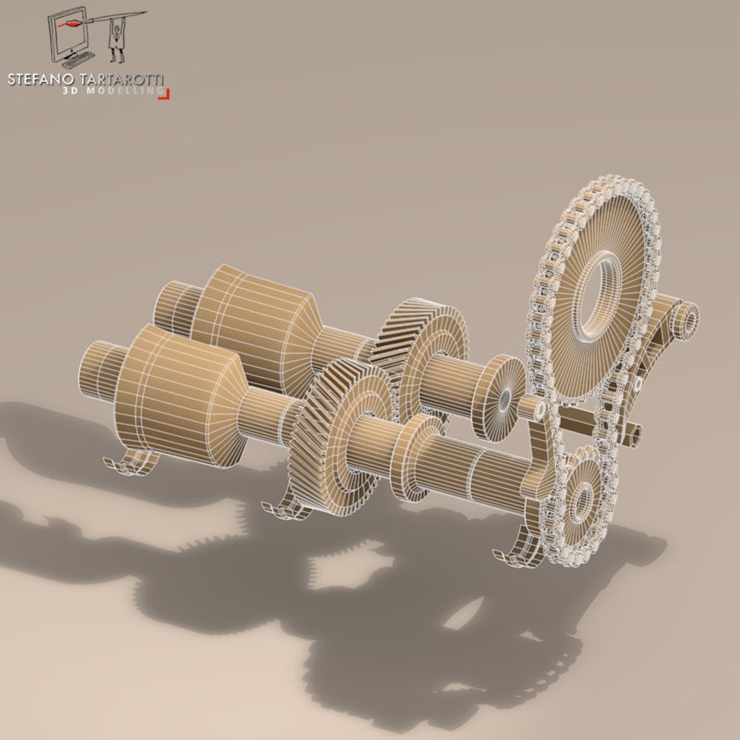 Gear Drive Shaft 3d Dxf