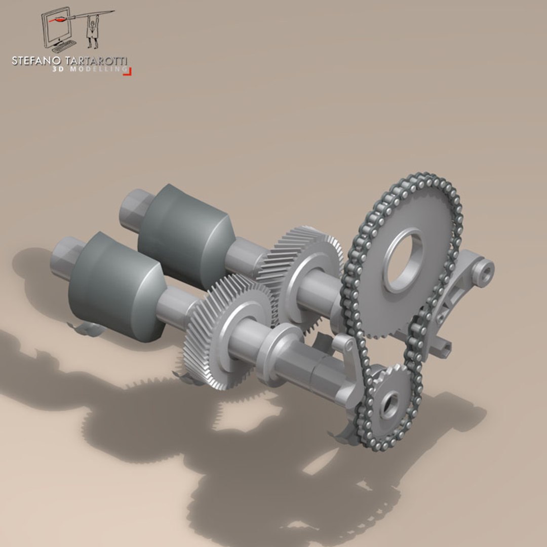 Gear Drive Shaft 3d Dxf