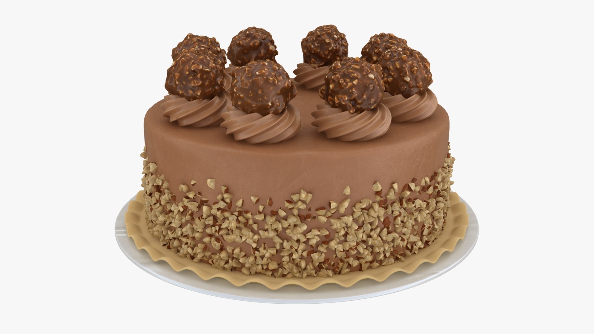 Ferrero Rocher Cake 3D model https://p.turbosquid.com/ts-thumb/rq/de4R8K/DP/ferochercakewhole_b0000/jpg/1676133648/1920x1080/fit_q87/8f93f073229d79cfd8ddca665fe8db7d1ad611cb/ferochercakewhole_b0000.jpg