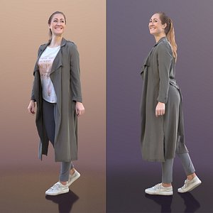 3D 10298 Rocio - Casual Woman Walking And Looking Up