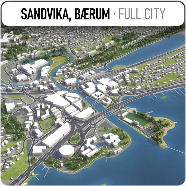 sandvika - baerum 3D model