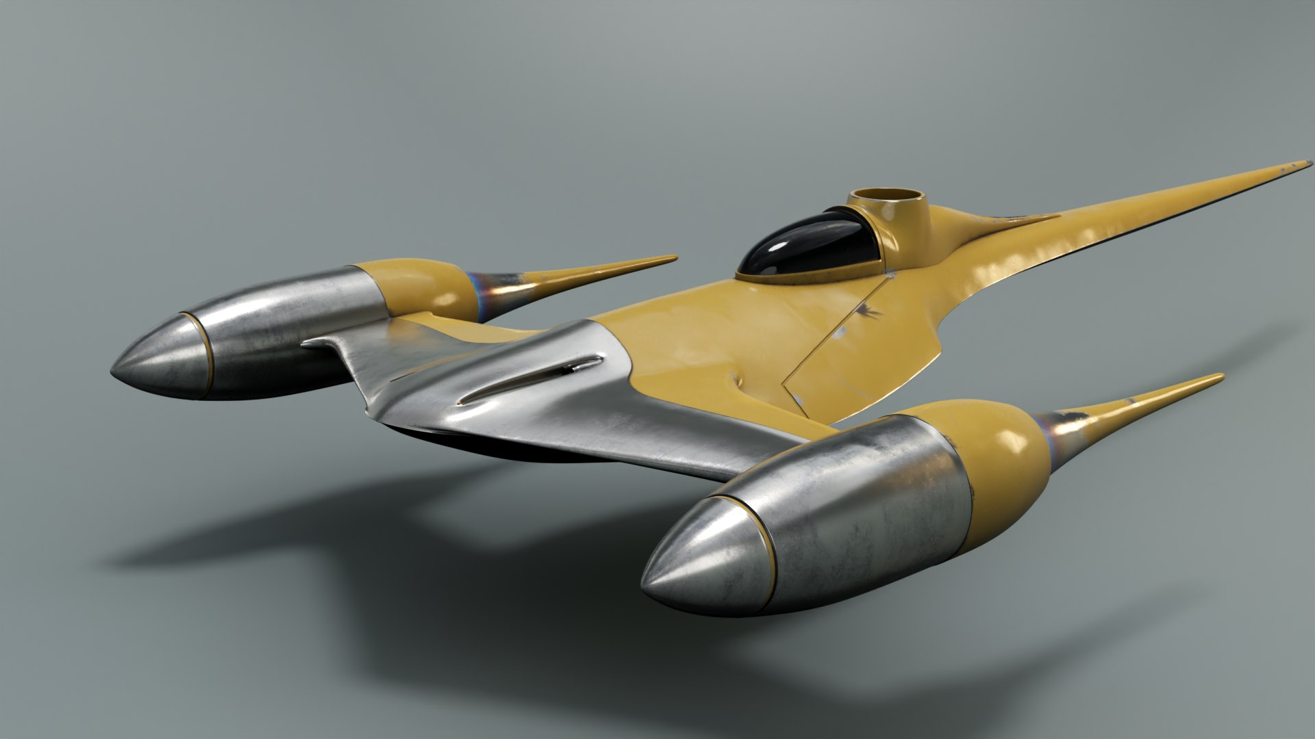 Spaceship naboo fighter model - TurboSquid 1608844