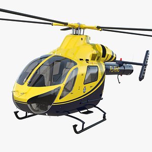 police helicopter md 902 3D model