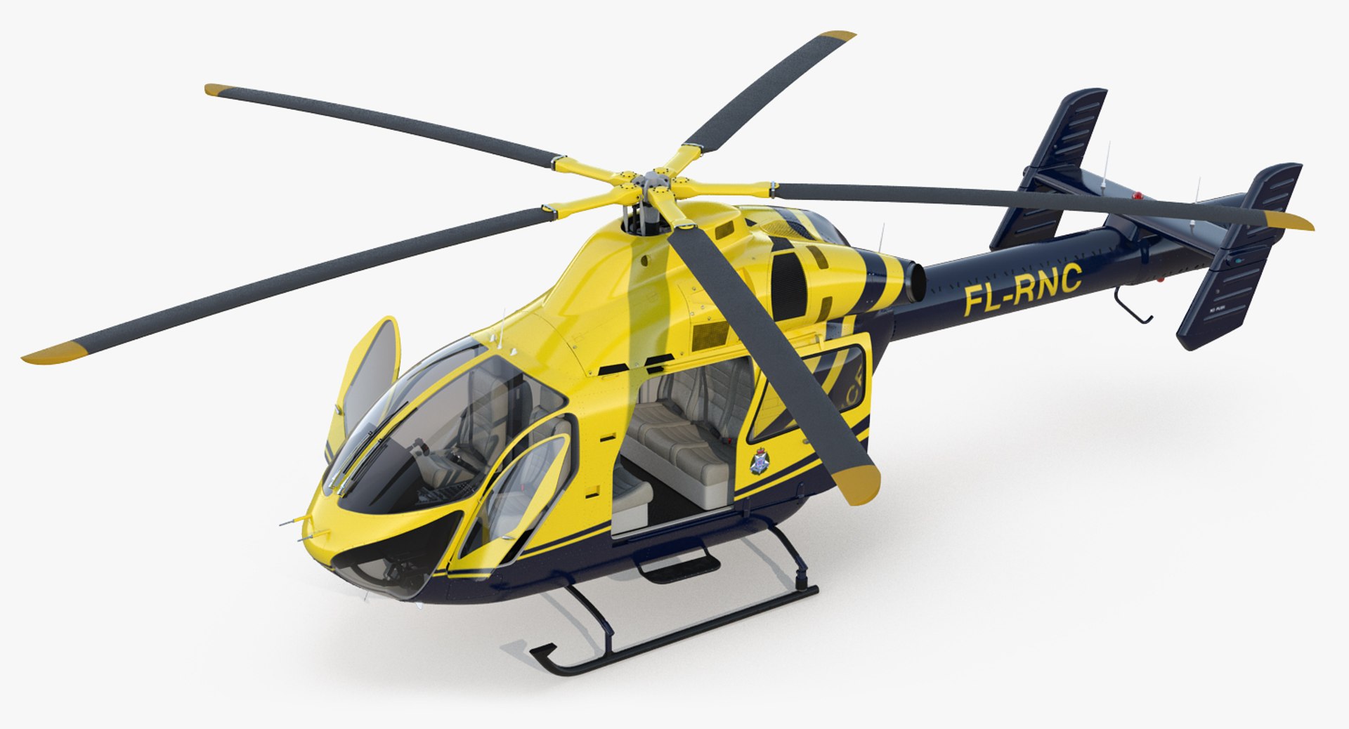 Police Helicopter Md 902 3D Model - TurboSquid 1174275