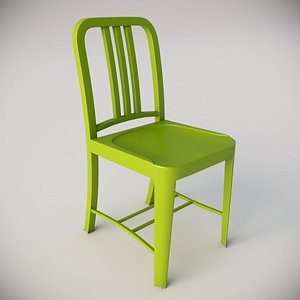 3d navy chair grass green