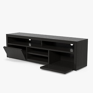 3D tv stand black model