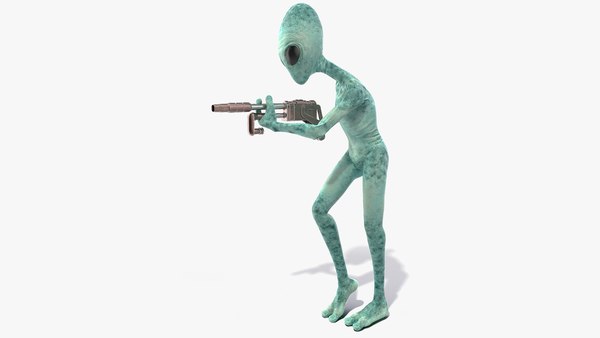 Ícone de jogo de arma de brinquedo alienígena ilustração 3d