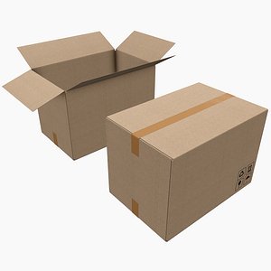 pbr cardboard box 3D model