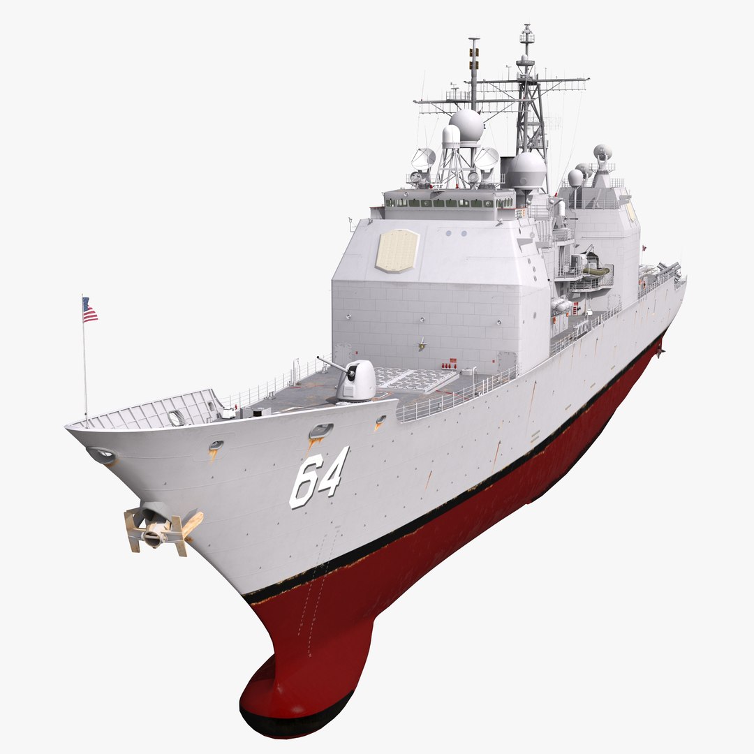 USS Gettysburg CG-64 3D model 3D model preview