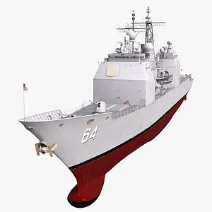 3d uss gettysburg cg-64 modeled