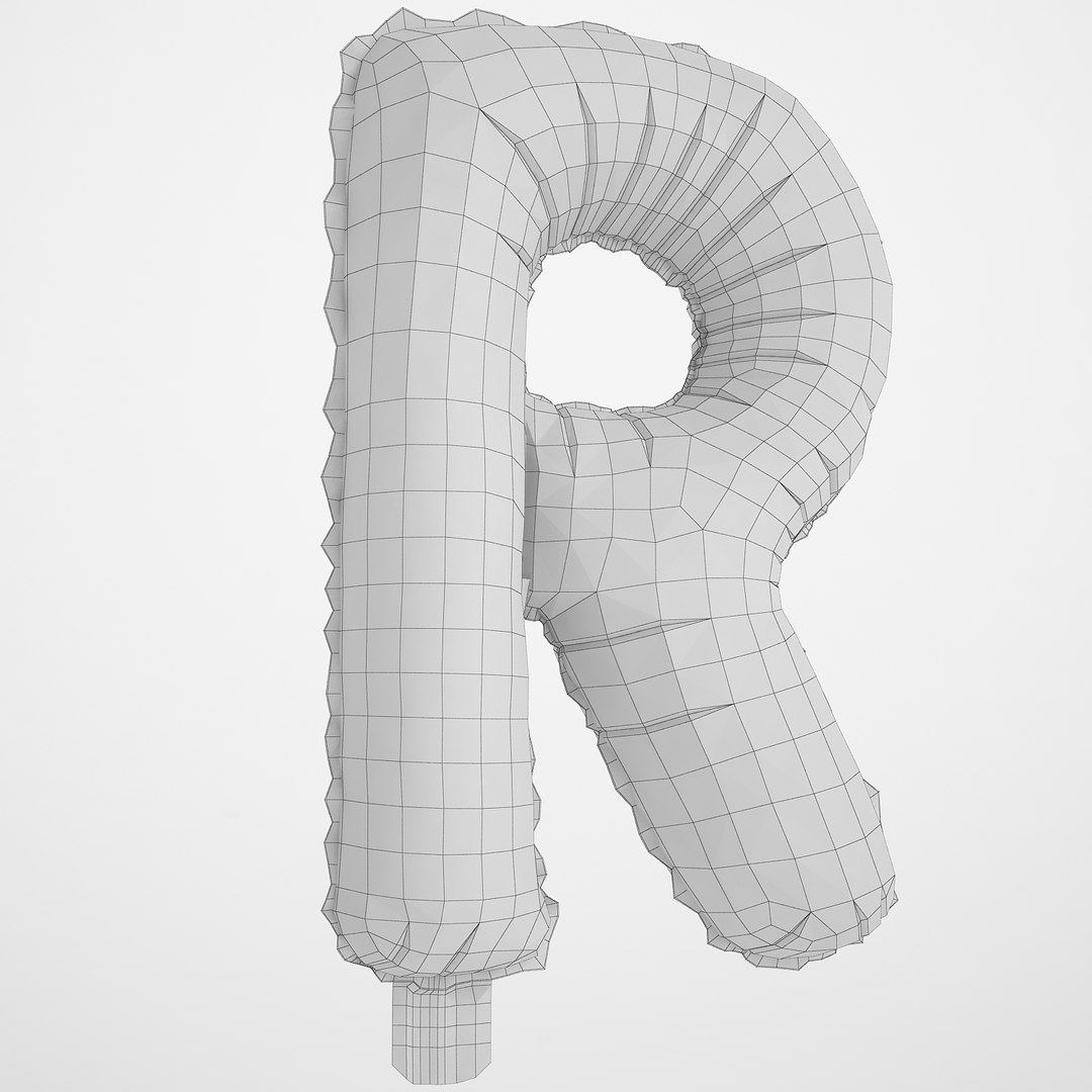 Balloon Letter R Model - TurboSquid 1386313