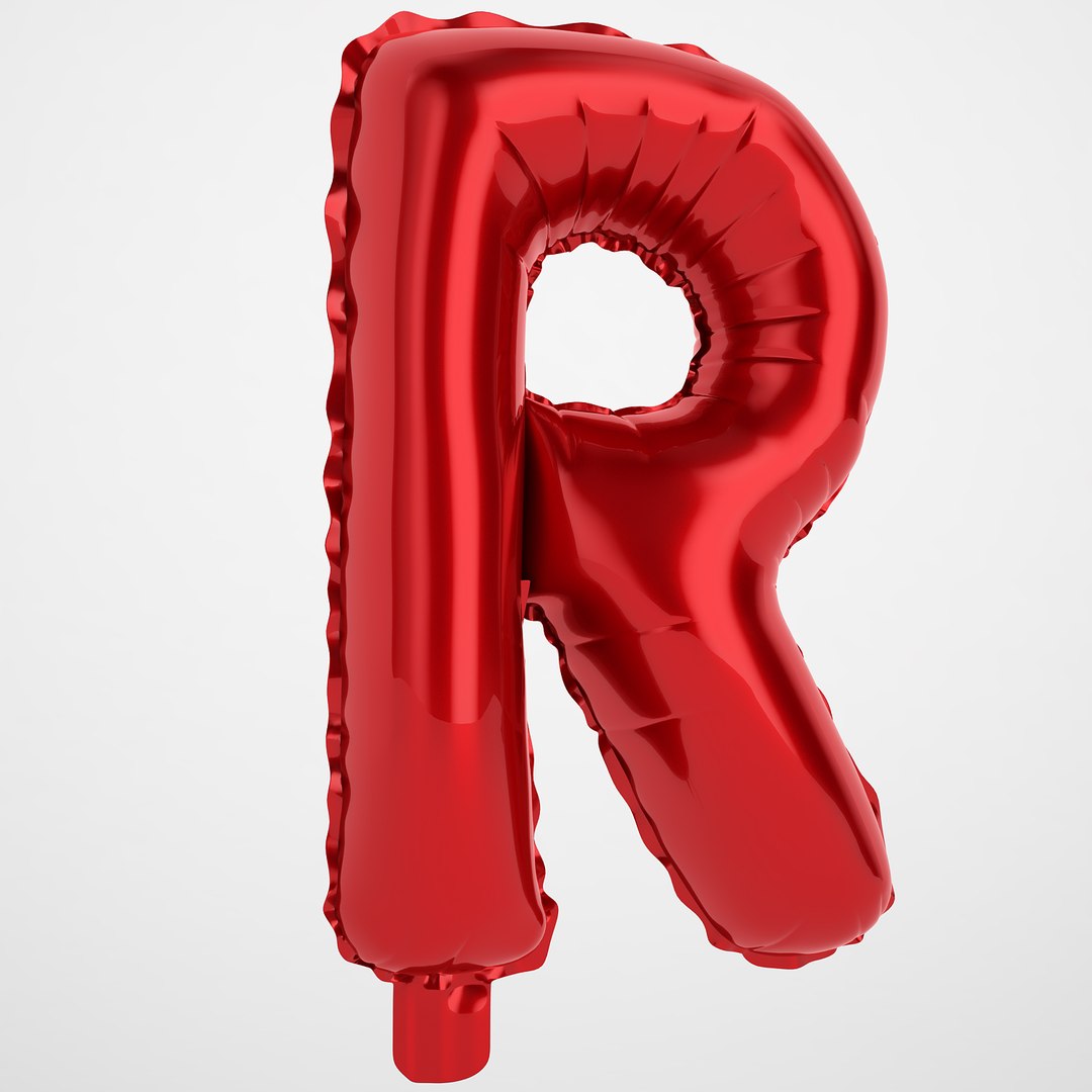 Balloon Letter R Model - TurboSquid 1386313