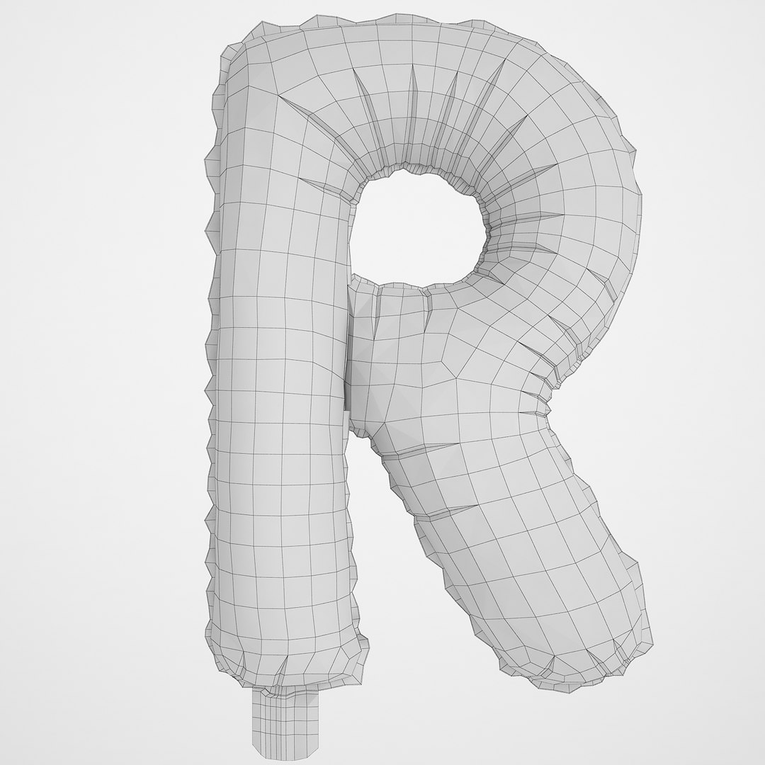 Balloon Letter R Model - TurboSquid 1386313