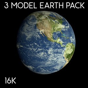 3d model pack earth 16k