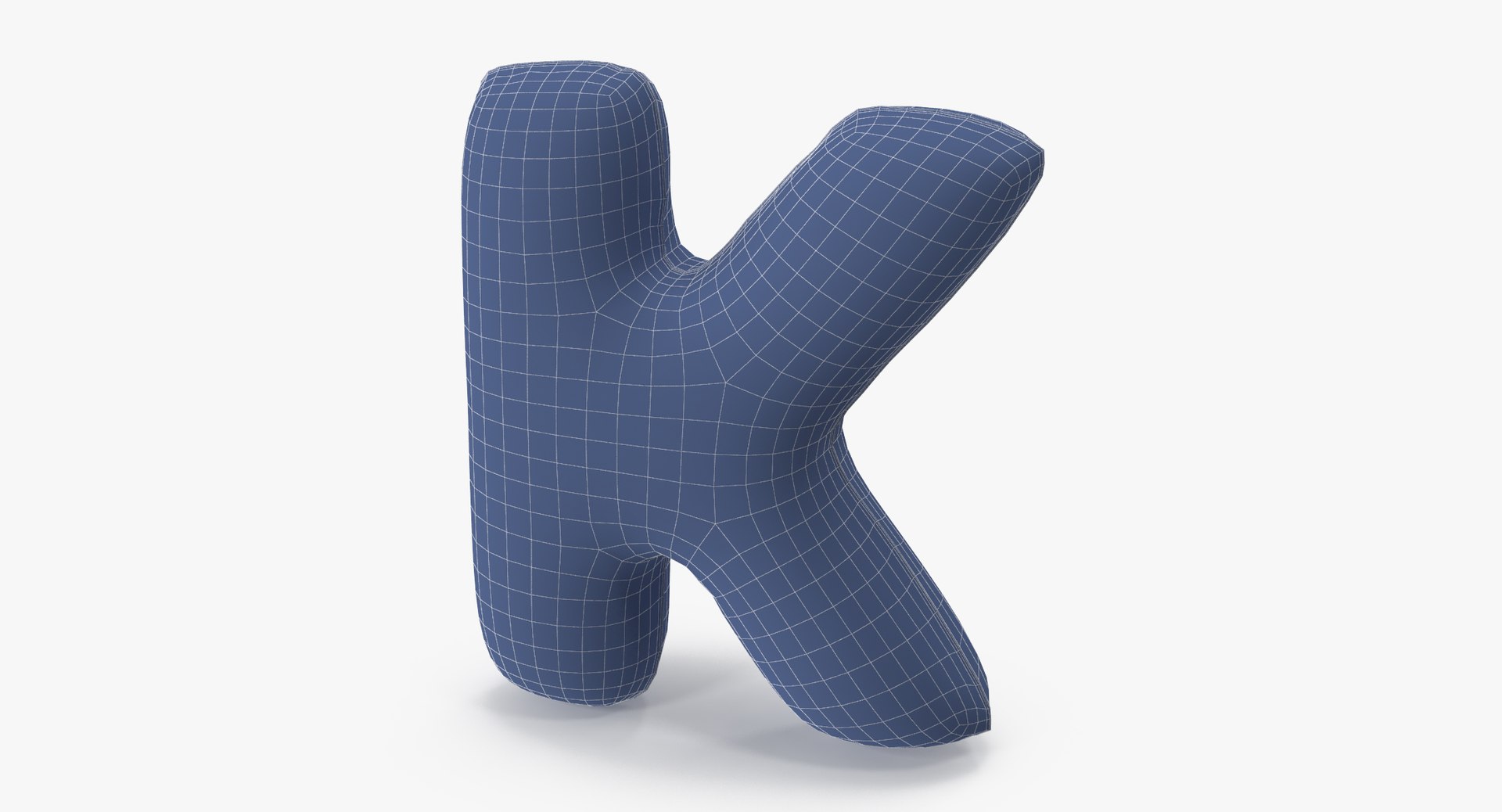 3D foil balloon letter k TurboSquid 1217155