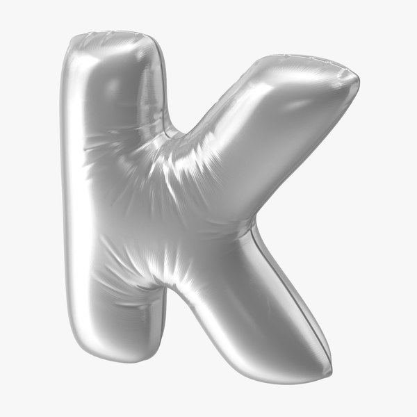 3D foil balloon letter k