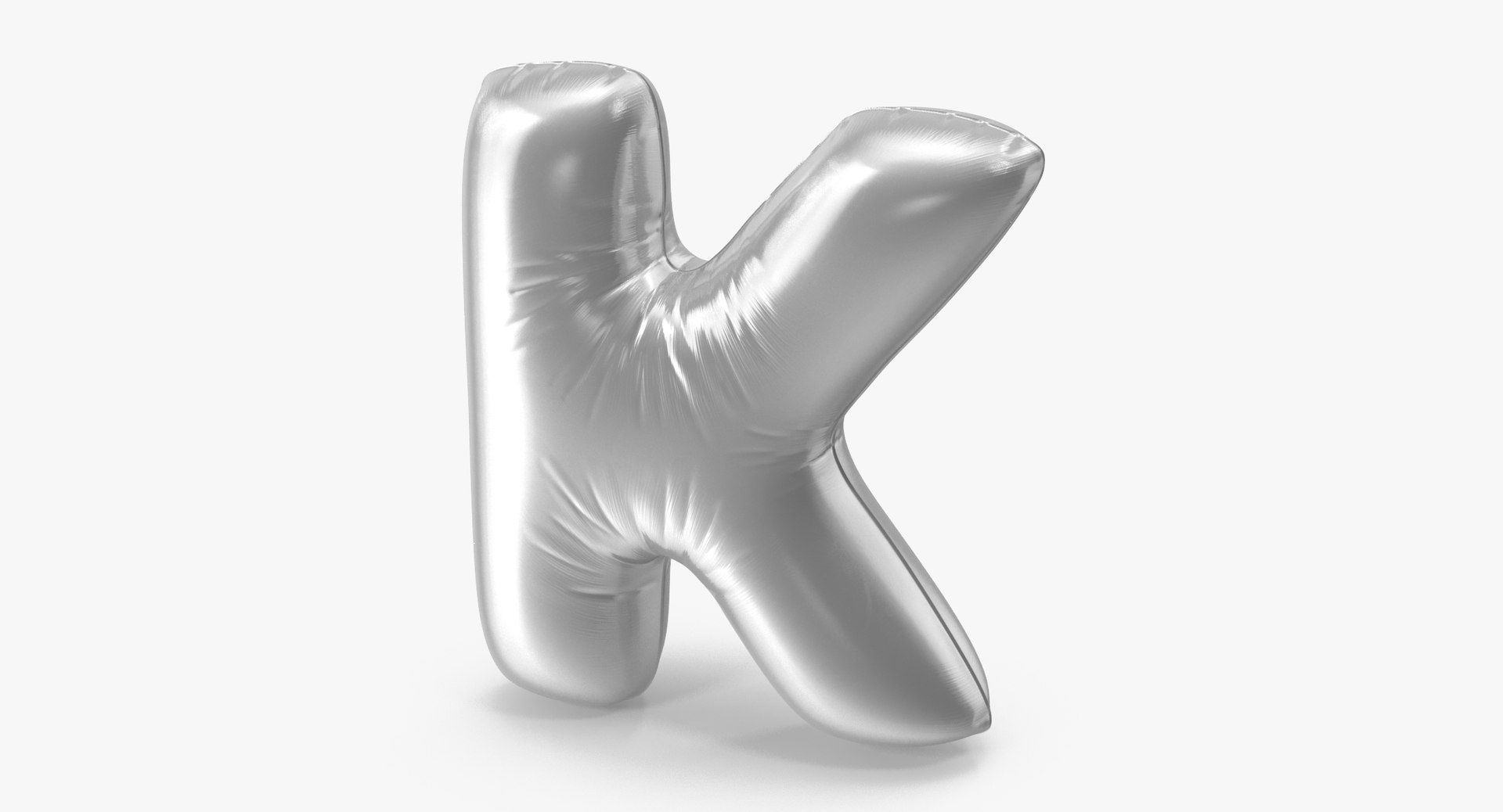 3D foil balloon letter k TurboSquid 1217155