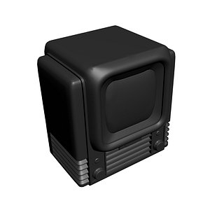 3D retro tv model