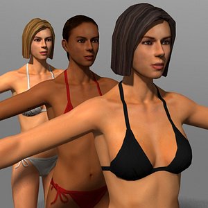 3d bikini girls