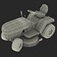 Lawn Tractor Rigged 3D Model