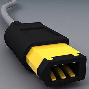 3d model firewire cable