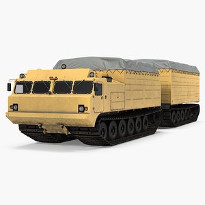 Polar Articulated Tracked Vehicle Vityaz DT-30 3D Model