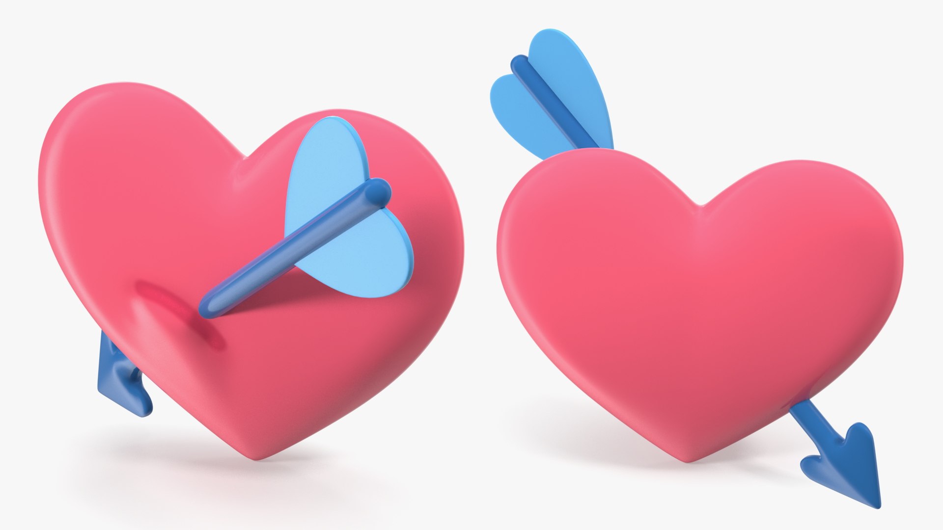 3D Heart With Arrow Emoji TurboSquid 1867939